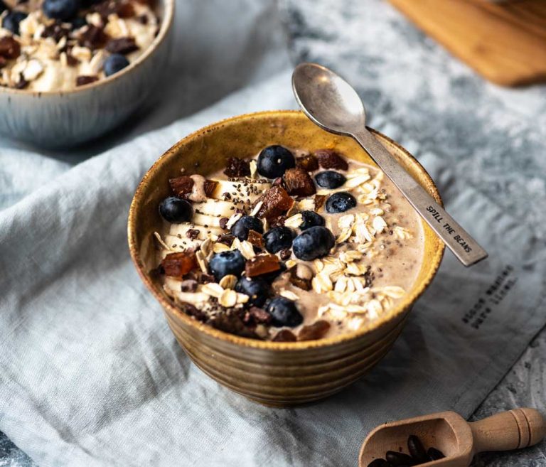 Cappuccino Overnight Oats | Plant-Based Recipes by Ashley Madden