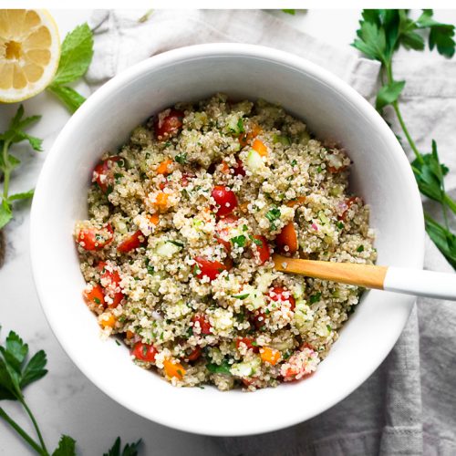 Oil-Free Quinoa Tabbouleh | Plant-Based Recipes by Ashley Madden