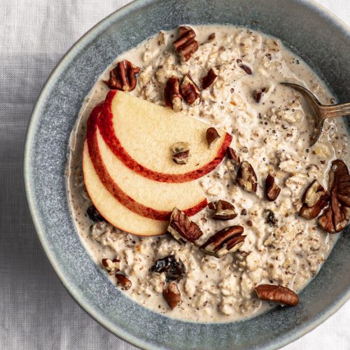 Apple Pecan Bircher Bowl | Plant-Based Recipes by Ashley Madden