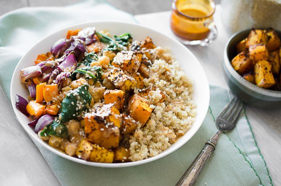 Roasted Squash And Quinoa Bowl | Plant-Based Recipes by Ashley Madden