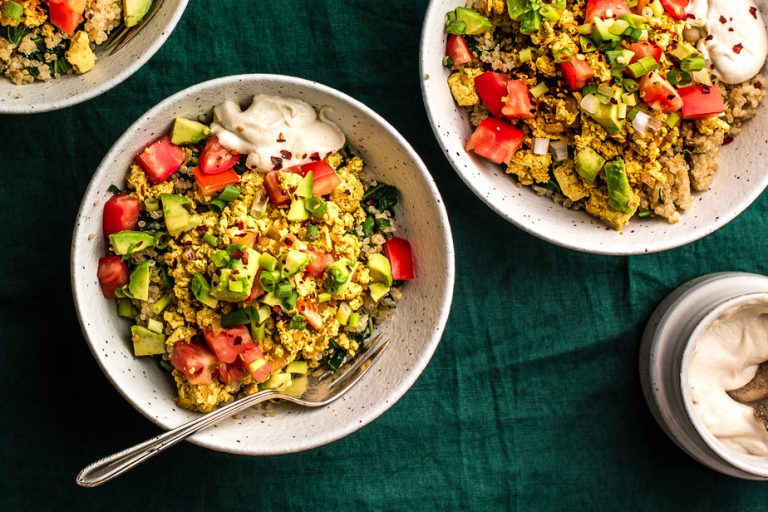 Mexican Tofu Scramble Bowls PlantBased Recipes by Ashley Madden