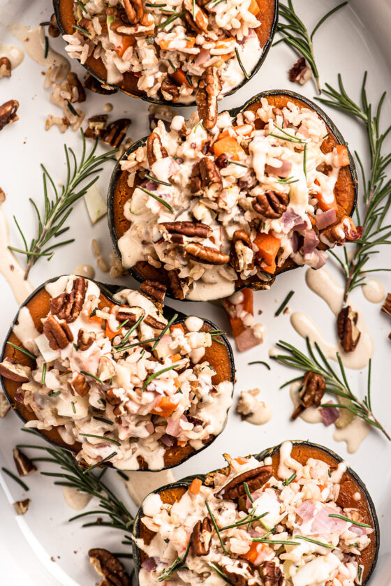 Easy Vegan Stuffed Squash PlantBased Recipes by Ashley Madden