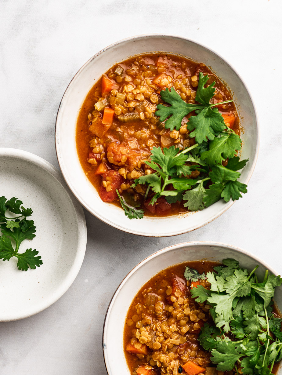 Vegan Moroccan Lentil Soup | Plant-Based Recipes by Ashley Madden