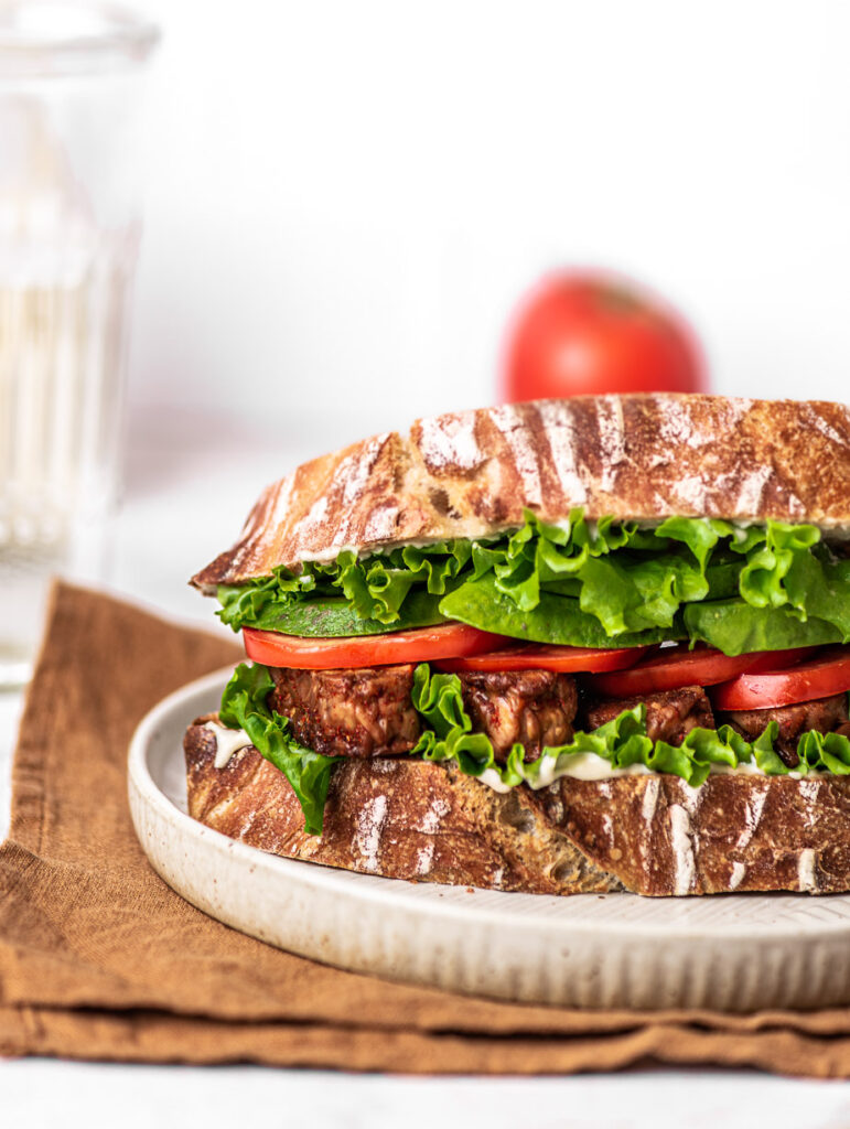 vegan tempeh BLT