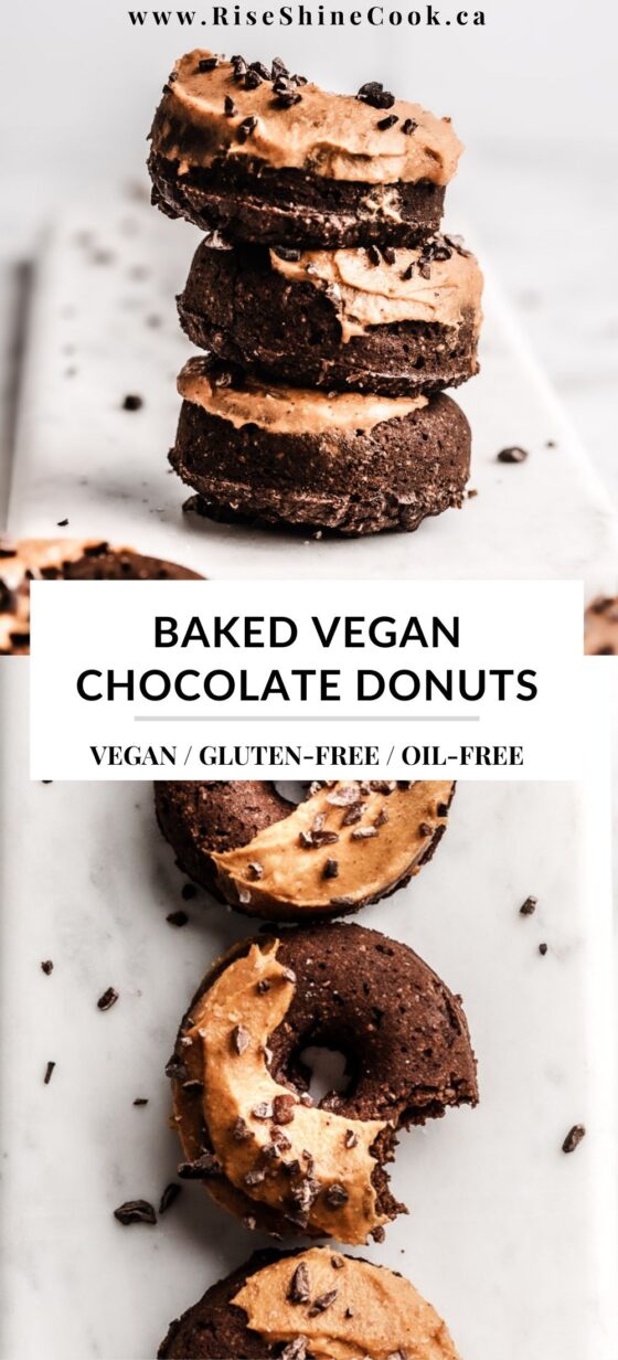 Baked Vegan Chocolate Donuts | Plant-Based Recipes by Ashley Madden
