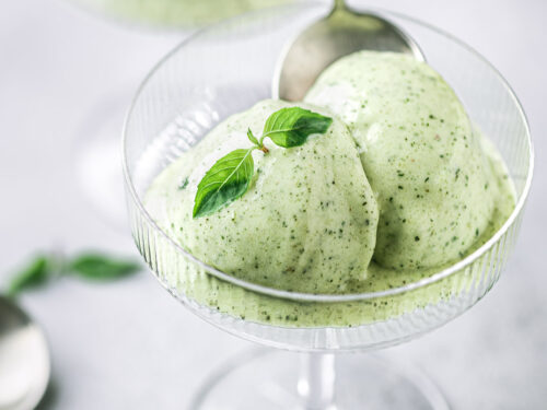 Pineapple Basil Sorbet Nicecream