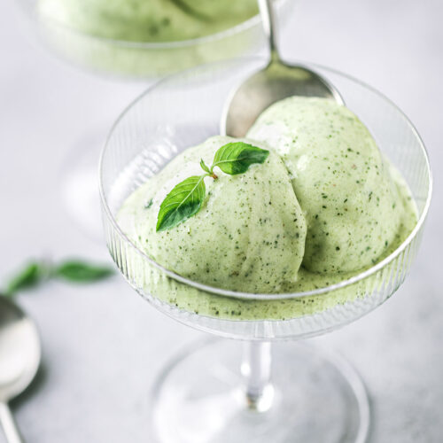 Pineapple Basil Sorbet Nicecream