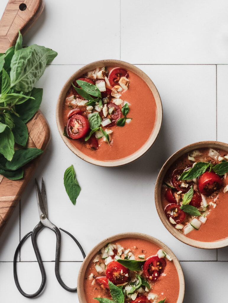 Simple Gazpacho Plant Based Recipes by Ashley Madden